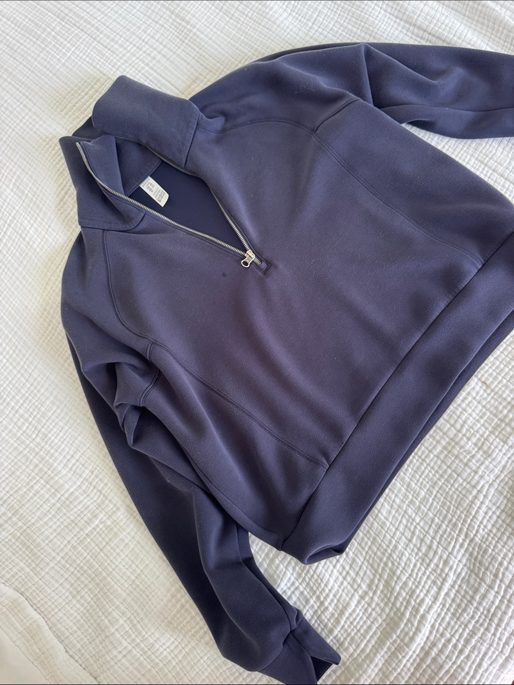 SPANX Navy Half-Zip Sweatshirt